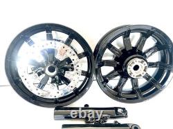 Harley Impeller Wheels Gloss Black 2014-2019 Road King Street Glide Outright