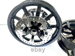 Harley Impeller Wheels Gloss Black 2014-2019 Road King Street Glide Outright