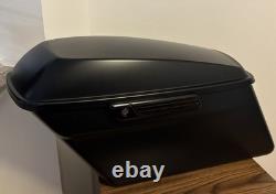 Harley OEM Hard Saddlebags Road King Street Tour Glide 2014-UP Black Denim Used