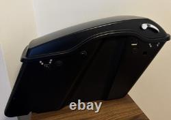 Harley OEM Hard Saddlebags Road King Street Tour Glide 2014-UP Black Denim Used