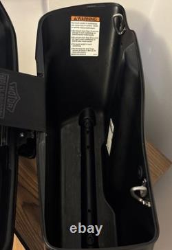 Harley OEM Hard Saddlebags Road King Street Tour Glide 2014-UP Black Denim Used