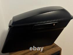 Harley OEM Hard Saddlebags Road King Street Tour Glide 2014-UP Black Denim Used