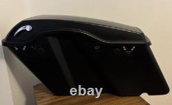 Harley OEM Hard Saddlebags Road King Street Tour Glide 2014-UP Black Denim Used