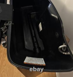 Harley OEM Hard Saddlebags Road King Street Tour Glide 2014-UP Black Denim Used