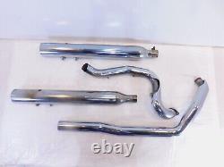 Harley Road King Street Electra Glide True Duals Exhaust Pipe System with Mufflers