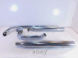 Harley Road King Street Electra Glide True Duals Exhaust Pipe System with Mufflers