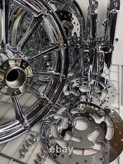 Harley Roulette Wheels Chrome 2009 -19 Road King Street Glide Touring (outright)