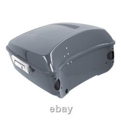 Harley Trunk Backrest Speaker Mount Plate Road King Street Glide 14-24 Grey