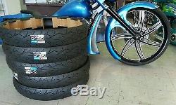 Harley vee rubber monster 140/40/30 tire street glide road king ultra classic 30