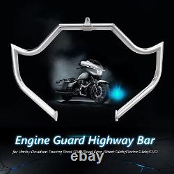 Highway Engine Guard Crash Bar For Harley Road King Street Road Glide 2009-2024