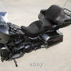 King Backrest Pad Fit For Harley Tour Pack Touring Road King Street Glide 14-24