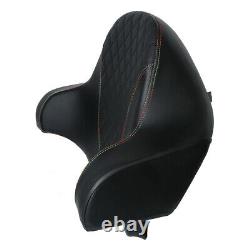 King Chopped Wrap Around Backrest Fit For Harley Tour Pak Road King 14-20 Black