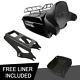 King Pack Trunk Black Rack Fit For Harley Tour Pak Road King Street Glide 09-13