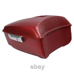 King Pack Trunk Fit For Harley Road Street Glide 2014-2023 2021 Wicked Red Denim