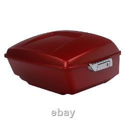King Pack Trunk Fit For Harley Road Street Glide 2014-2023 2021 Wicked Red Denim