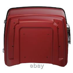 King Pack Trunk Fit For Harley Road Street Glide 2014-2023 2021 Wicked Red Denim