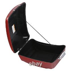 King Pack Trunk Fit For Harley Road Street Glide 2014-2023 2021 Wicked Red Denim