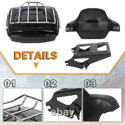 King Pack Trunk For Harley Davidson Touring Street Road Glide Tour Pak 2014-2024