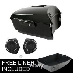 King Pack Trunk Speakers Fit For Harley Tour Pak Road King Street Glide 14-2023