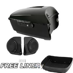 King Pack Trunk &Speakers Fit For Harley Tour Pak Street Road Glide King 2014-24