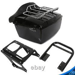 King Tour Pack Luggage Trunk with Rack Bracket For Harley Street Road Glide 09-13