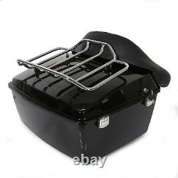 King Tour Pack Luggage Trunk with Rack Bracket For Harley Street Road Glide 09-13