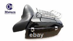 King Tour Pak Pack Trunk With Rack Backrest For Harley Street Road Glide 2014-2017