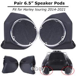 King Tour Pak Trunk 6.5 Speaker Pods For Harley Road King Street Electra Glide