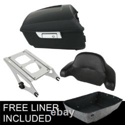King Trunk Backrest 2-Up Mount Fit For Harley Road King Street Glide 2014-2025