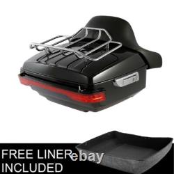 King Trunk Backrest Light Fit For Harley Touring Road King Street Glide 14-26