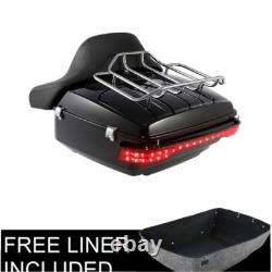 King Trunk Backrest Light Fit For Harley Touring Road King Street Glide 14-26