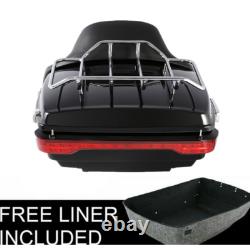 King Trunk Backrest Light Fit For Harley Touring Road King Street Glide 14-26