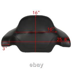 King Trunk Backrest Mount Rack Light Fit For Harley Road King Street Glide 14-up