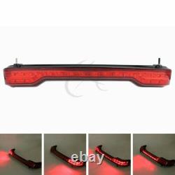 King Trunk Backrest Mount Rack Light Fit For Harley Road King Street Glide 14-up