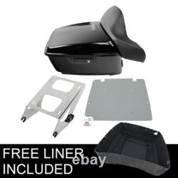King Trunk Backrest Mount with Plate Fit For Harley Road King Street Glide 14-26