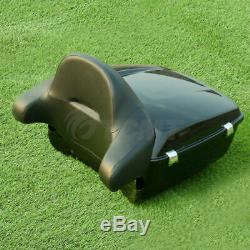 King Trunk Backrest Pad For Harley Tour Pak Pack Electra Street Road Glide 14-20