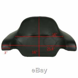 King Trunk Backrest Pad For Harley Tour Pak Pack Electra Street Road Glide 14-20