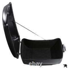 King Trunk Fit For Harley Touring Road King Street Glide 14-24 Black Denim