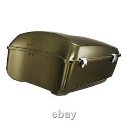 King Trunk Fit For Harley Touring Road King Street Glide 2014-2025 Olive Gold
