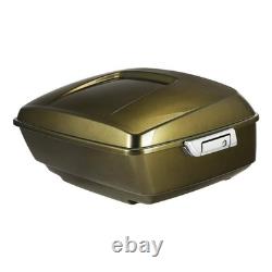 King Trunk Fit For Harley Touring Road King Street Glide 2014-2025 Olive Gold