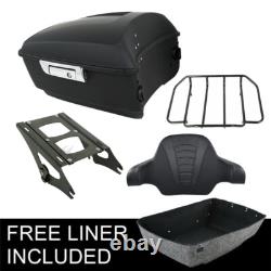 King Trunk Luggage Pad Mount Rack Fit For Harley Road King Street Glide 14-2025