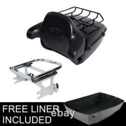 King Trunk Pad Mount Luggage Rack Fit For Harley Road King Street Glide 97-08