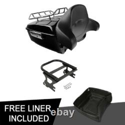 King Trunk Pad Mount Rack Fit For Harley Touring Road King Street Glide 97-08