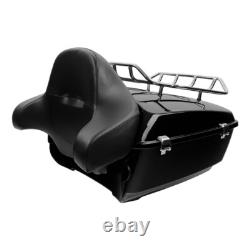 King Trunk Pad Mount Rack Fit For Harley Touring Road King Street Glide 97-08