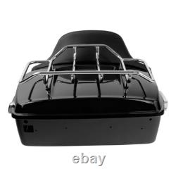 King Trunk Pad Mount Rack Fit For Harley Touring Road King Street Glide 97-08