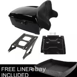King Trunk Pad Mount Rack Plate Fit For Harley Road King Street Glide 2014-2025