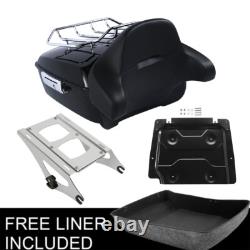 King Trunk Pad Mount Rack Plate Fit For Harley Road King Street Road Glide 14-25