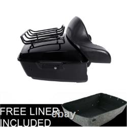 King Trunk Pad & Speakers Fit For Harley Road King Street Electra Glide 14-26
