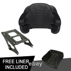 King Trunk Pad Speakers Mount Rack Fit For Harley Road King Street Glide 14-26