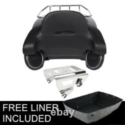 King Trunk Pad Speakers Solo Mount Fit For Harley Road King Street Glide 09-13